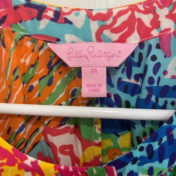Lilly Pulitzer Womens Rogan Tank Top Fishing For Compliments Silk medium - Picture 6 of 7